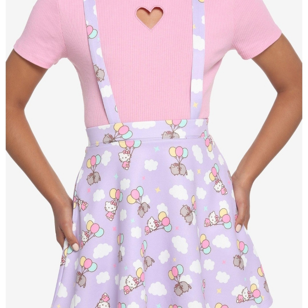 Pusheen & Hello Kitty Suspender Skirt BNWT Size Medium